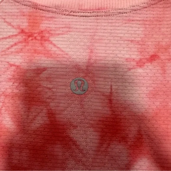 Lululemon Swiftly Tech Short Sleeve 2.0 Shirt Sonic Pink Tie Dye Size 14‎ VGUC - Picture 3 of 6